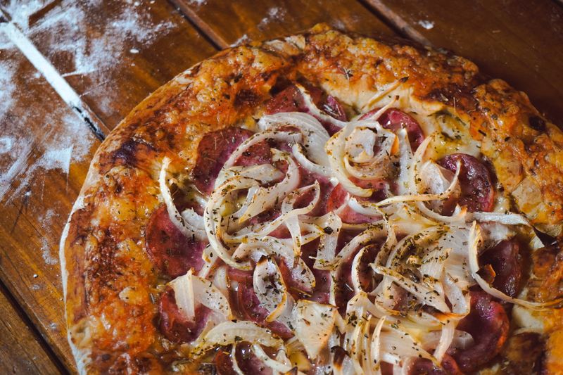Variety of pizza toppings at Pizza factory Anaheim